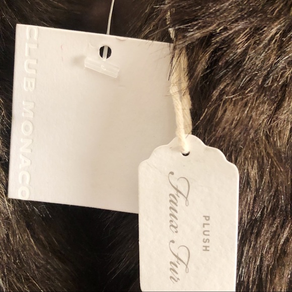 Club Monaco Brown Faux fur vest with tags XS - Picture 4 of 5